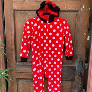 Disney Womens Minnie Mouse Hooded Pajamas Costume